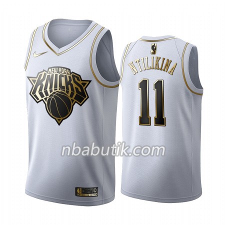 NBA Mænd Trøje New York Knicks Frank Ntilikina 11 Nike 2019-20 Hvid Golden Edition Swingman
